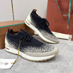Grey Knit Tonal Sock Runner - Men's