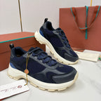 Olivfarbener Runner mit Mesh-Einsätzen – Herren