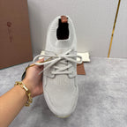 Cream Knit Contrast Sole Runner - Men's