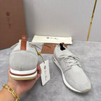 Cream Knit Contrast Sole Runner - Men's