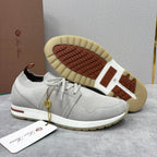 Cream Knit Contrast Sole Runner - Men's