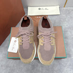 Cream Knit Contrast Sole Runner - Men's