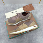 Cream Knit Contrast Sole Runner - Men's