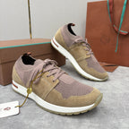 Cream Knit Contrast Sole Runner - Men's