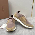 Cream Knit Contrast Sole Runner - Men's