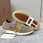 Cream Knit Contrast Sole Runner - Men's