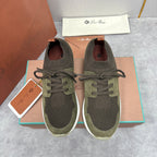 Cream Knit Contrast Sole Runner - Men's