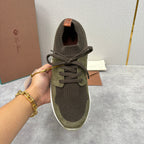 Cream Knit Contrast Sole Runner - Men's