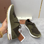 Cream Knit Contrast Sole Runner - Men's