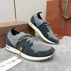 Cream Knit Contrast Sole Runner - Men's