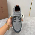 Cream Knit Contrast Sole Runner - Men's