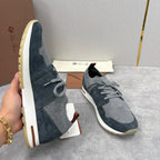 Cream Knit Contrast Sole Runner - Men's