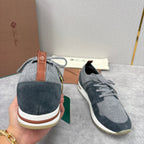 Grey Knit Panelled Runner - Men's
