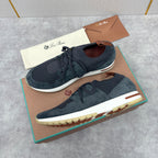 Grey Knit Panelled Runner - Men's