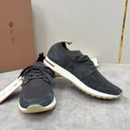 Grey Knit Panelled Runner - Men's