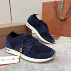 Grey Knit Panelled Runner - Men's