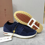 Grey Knit Panelled Runner - Men's