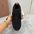 Grey Knit Panelled Runner - Men's