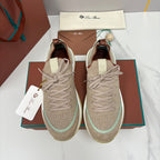 Sneakers für Herren – Dunkelbraun und Beige mit Sand-Schokoladen-Details