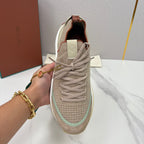 Sneakers für Herren – Dunkelbraun und Beige mit Sand-Schokoladen-Details