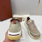 Sneakers für Herren – Dunkelbraun und Beige mit Sand-Schokoladen-Details