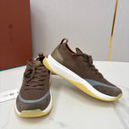 Sneakers für Herren – Dunkelbraun und Beige mit Sand-Schokoladen-Details