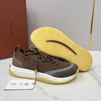 Sneakers für Herren – Dunkelbraun und Beige mit Sand-Schokoladen-Details