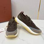 Sneakers für Herren – Dunkelbraun und Beige mit Sand-Schokoladen-Details