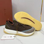 Sneakers für Herren – Dunkelbraun und Beige mit Sand-Schokoladen-Details