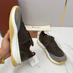 Sneakers für Herren – Dunkelbraun und Beige mit Sand-Schokoladen-Details