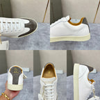 White Leather Cupsole Low-Top - Men's