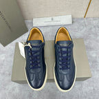 White Leather Cupsole Low-Top - Men's