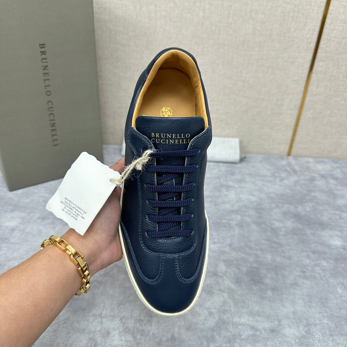 White Leather Cupsole Low-Top - Men's