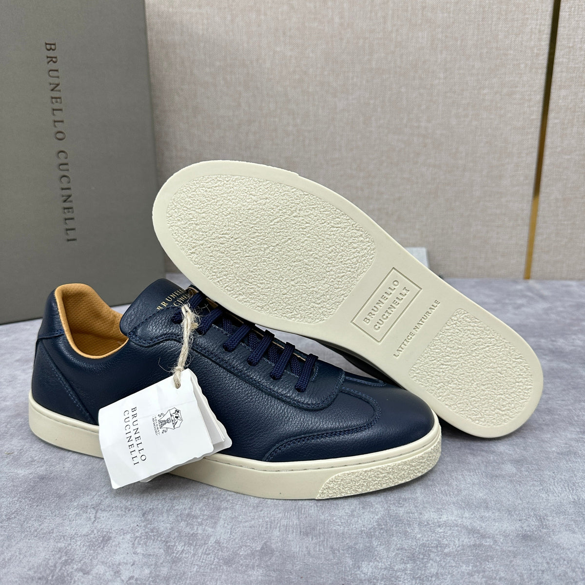 White Leather Cupsole Low-Top - Men's