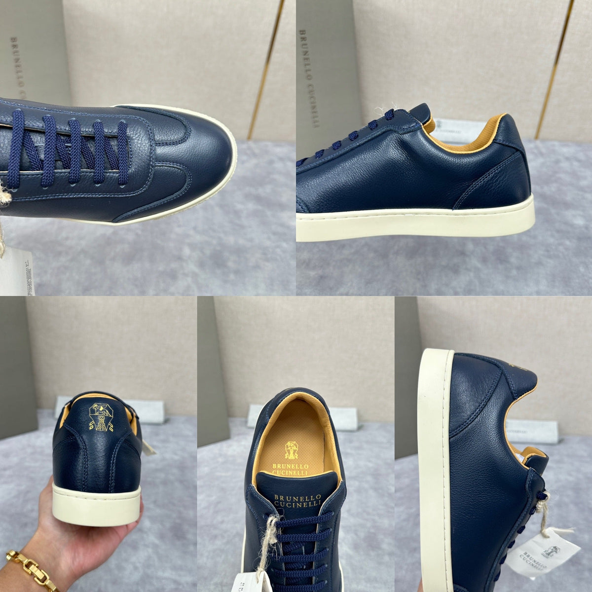 White Leather Cupsole Low-Top - Men's