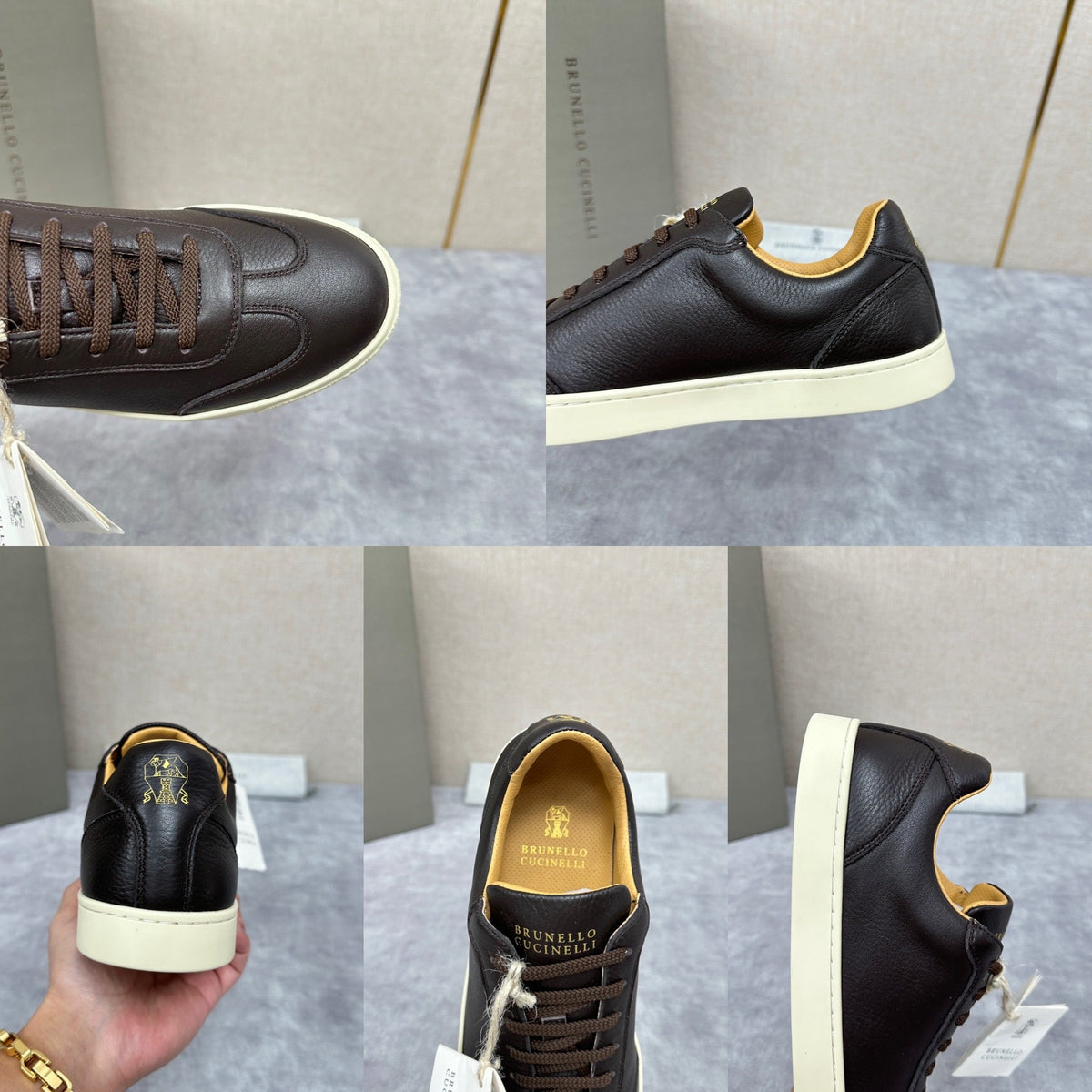 White Leather Cupsole Low-Top - Men's