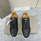 White Leather Cupsole Low-Top - Men's