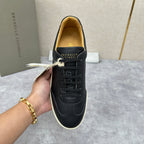 White Leather Cupsole Low-Top - Men's