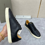 White Leather Cupsole Low-Top - Men's