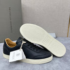 White Leather Cupsole Low-Top - Men's
