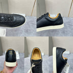 White Leather Cupsole Low-Top - Men's