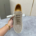 Beige Wildleder Cupsole Low-Top - Herren