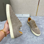 Beige Wildleder Cupsole Low-Top - Herren