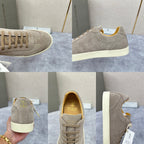 Beige Wildleder Cupsole Low-Top - Herren