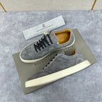Beige Wildleder Cupsole Low-Top - Herren
