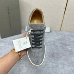 Beige Wildleder Cupsole Low-Top - Herren