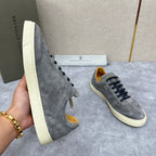 Beige Wildleder Cupsole Low-Top - Herren