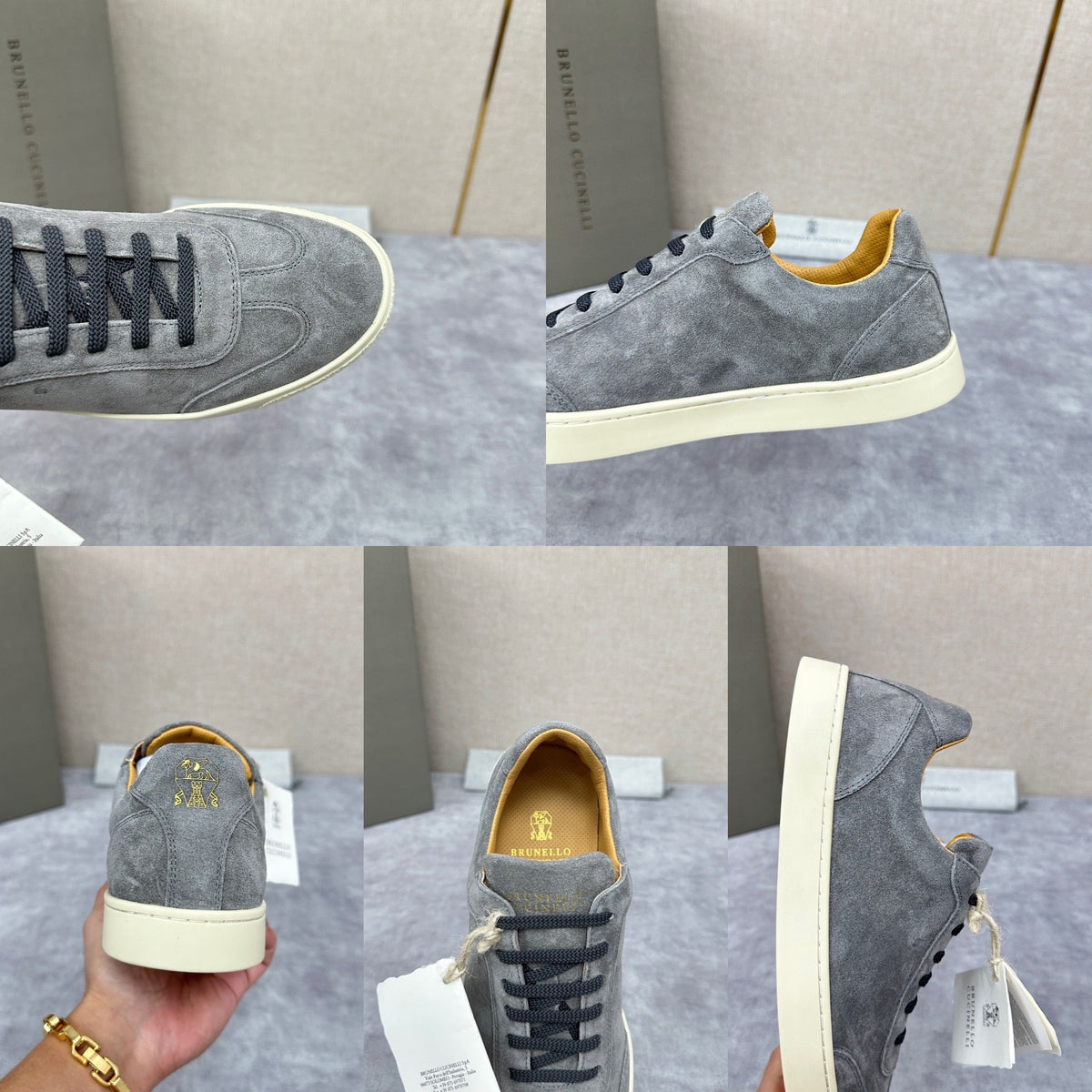 Beige Wildleder Cupsole Low-Top - Herren