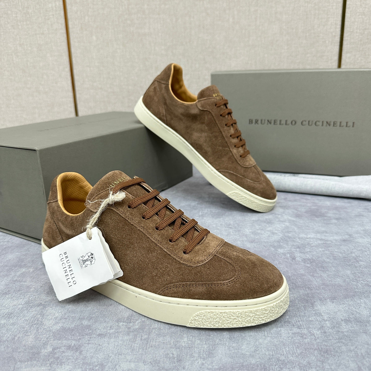 Blue Suede Cupsole Low-Top - Men's