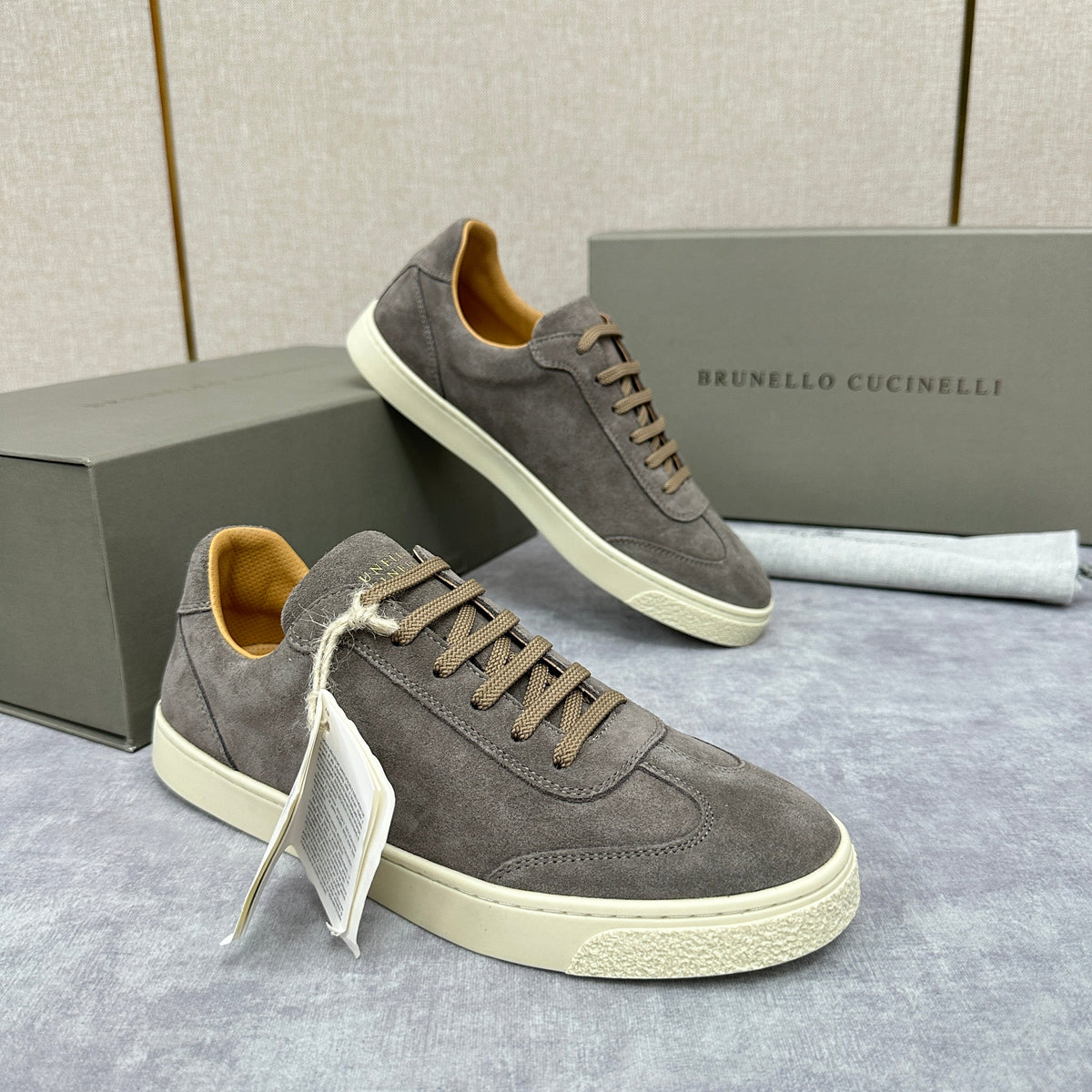 Blue Suede Cupsole Low-Top - Men's